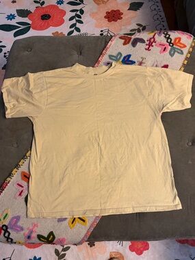 Mens Pale Tan Crew Neck T-Shirt